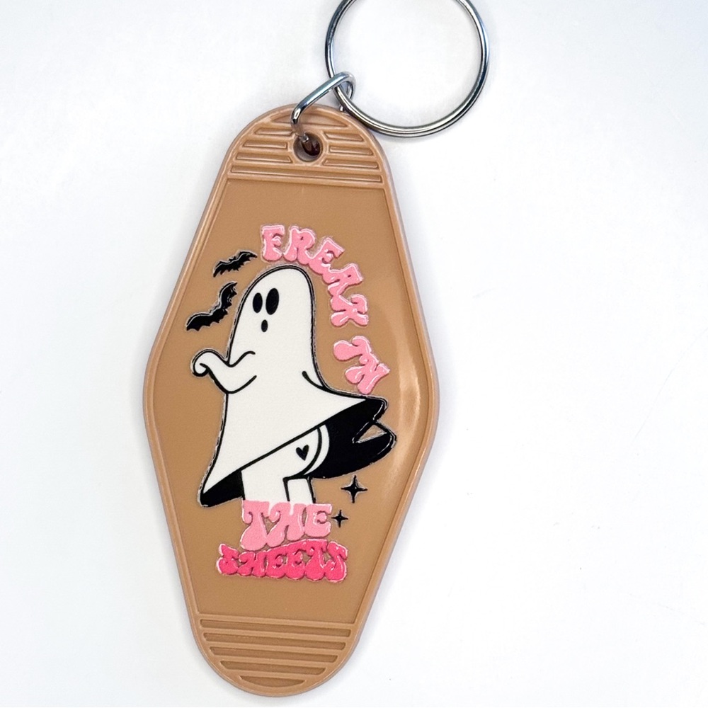 Freak in the Sheets Retro Motel Keychain